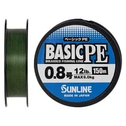 Шнур Sunline Basic PE 150 м (Dark Green) 0.8/0.153 мм 12 lb/6 кг