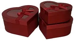 Подарункові коробки UFO W2901 Набір 3 шт RED HEART серд.