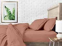 Простирадло Cosas на резинці 90x190x25 copper, цегельний (Brick_90x190x25) - мініатюра 3
