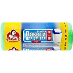 Пакеты для мусора Помічниця крепкие 60 л 40 шт.