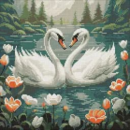 Алмазная мозаика Лебединая верность AMO7964 40х40см