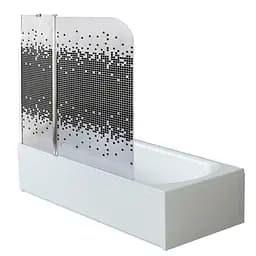 Шторка для ванної Bravo Enza 120B Mosaic 000023254, Універсальна, другий, чорний