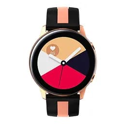 Браслет D2 Normal для Samsung Galaxy Watch 4 - чорно-рожевий ширина кріплення 20мм силікон Watchbands (W37-2WB54973717) - мініатюра 3