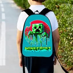 Рюкзак дитячий майнкрафт Кріпер "Minecraft" 34х27см, міський ранець для хлопчика (00520)