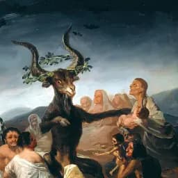Інтер'єрна картина Шабаш, Франсіско Гоя, Francisco Goya, Witches' Sabbath, інтер'єрний декор, 85×60 см (id6984) - мініатюра 4