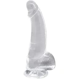 Прозорий фалоімітатор Alive Jelly Dildo Ranger, ТПЕ, присоска, діаметр 4 см, довжина 21 см