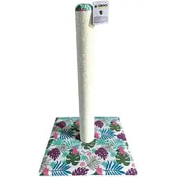 Когтеточка для котов Croci столбик на подставке тропик 40х40х62 см 