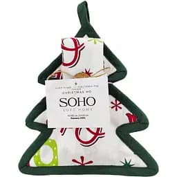 Набір рушників Soho Christmas HO бавовна 100% 40х60 см + підставка під гараче (BS 84156)