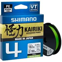 Шнур Shimano Kairiki 4 PE 150m (Mantis Green) 0.23mm 18.6kg