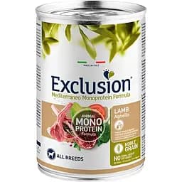 Консервований вологий корм Exclusion Adult Lamb для собак всіх порід з ягням 400 г