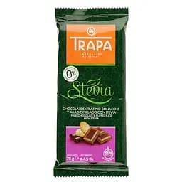 Шоколад молочний Trapa Stevia з рисовими кульками 75 г