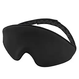 Маска для сну бавовняна «Чумацький Шлях» 3.1 з нековзною резинкою. Пов'язка на очі з бавовни українського виробництва в Подарунковій упаковці Чорна (1182-02)