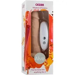 Фалоімітатор з вібрацією та ротацією Alive Cesar Vibro Plus FutureSkyn, діаметр 3,5 см, реалістичний