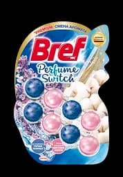 Туалетний блок для унітаза Bref Зміна аромату Гірська лаванда-квітуча бавовна, 2 шт. (817419)