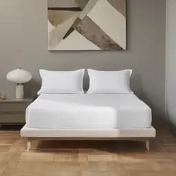 Комплект простирадло на резинці з наволочками 180*200 см трикотаж білий Colorful Home 004-125-18-30-3-1 - мініатюра 2