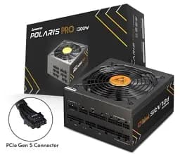Блок живлення 1300 Вт, Chieftec Polaris Pro, Black, модульний, 80+ Platinum, Active PFC, 135 мм FDP, 4xMolex / 12xSATA / 1x16-pin / 6x6+2-pin / 1x20+4-pin / 2x4+4-pin, захист AFC/OCP/OPP/OTP/OVP/SCP/SIP/UVP, ATX 12V 3.0 (PPX-1300FC-A3) - мініатюра 4