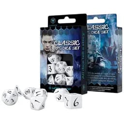 Набор кубиков Classic RPG White & black Dice Set , 7 шт. (SCLE02)