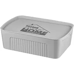 Ящик для зберігання Ardesto 45.5 x 31 x 14 см з кришкою 13 л сірий (ARHC2513G)