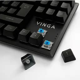 Клавіатура Vinga KBGM-110 87 key LED Blue Switch USB Black (KBGM-110 Black) - мініатюра 4