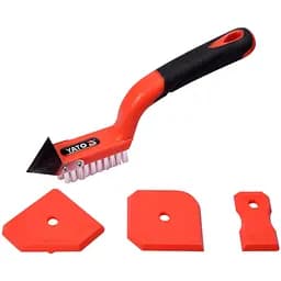 Набор шпателей Yato для силикона со щеткой и металлическим скребком 4 шт. (YT-52621)