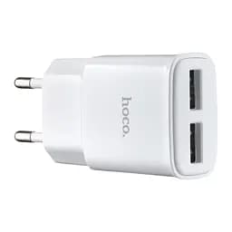 Сетевое зарядное устройство для HOC C88A Star round dual port charger (EU) Белый