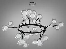 Ексклюзивна новинка чорна люстра підвіс "Світлячок", 36 ламп