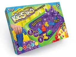 Кінетичний пісок "KidSand 2" KS-02-02U Danko Toys, 1200 г + надувна пісочниця, в коробці (4820186078565)