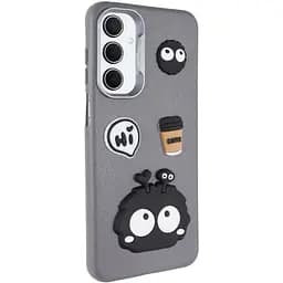 Чехол TPU Leather Toys для Samsung Galaxy S25 FE Monster / Grey