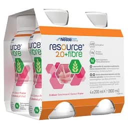 Набір ентеральне харчування Nestle Health Science Resource 2.0+Fibre зі смаком полуниці 4 шт. х 200 мл - мініатюра 2