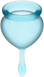 Менструальні чаші Satisfyer Feel Good Menstrual Cup light blue - мініатюра 4