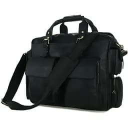 Вместительная кожаная сумка 2 в 1 John McDee для мужчин 38х10х30.5 см sum0028414