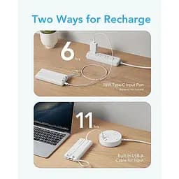 Портативний зарядний пристрій Vrurc із вбудованим кабелем USB C ємністю 20000 мАг - мініатюра 5