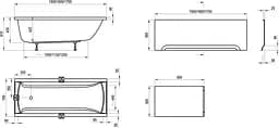 Ванна акрилова Ravak Classc 150x70 C521000000 - мініатюра 4