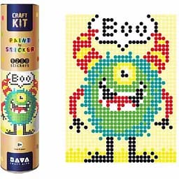 Картина по номерам стикерами в тубусе Монстрик, 1200 стикеров Умняшка33х48 см разноцветная 000261027