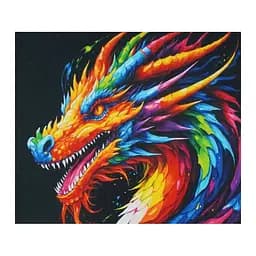 Картина за номерами WToys Полум’яний дракон 40х50 см
