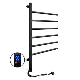 Электрический полотенцесушитель Navin Arabesque 480x800 Sensor с таймером, черный муар 12-223033-4880, Черный матовый, Электронный