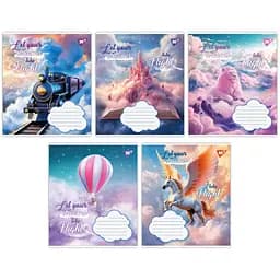 Тетради ученические 12 листов косая линия Yes Let your dreams, 25 шт. в упаковке