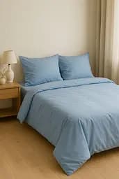 Комплект постельного белья бязь голубой - двуспальный