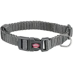 Нашийник Trixie Premium нейлоновий L-XL 40-65 см / 25 мм (сірий)