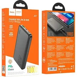 Зовнішній акумулятор Hoco J87 Tacker 10000mAh 20W Black [761019] [126607] - мініатюра 5