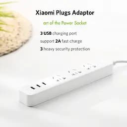 Фільтр подовжувач Mi Power Strip 3 USB 1.8m 15 W XMCXB01QM - мініатюра 4