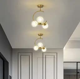 Люстра в форме полумесяца в цвете корпуса латунь Ст. 068/3 AB | Line F