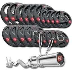 Набор олимпийский Hop-Sport PRO 115кг с W-образным грифом