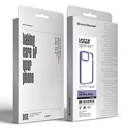 Чехол для Apple iPhone 14 Pro Max, UNIT2, фиолетовый, ударопрочный, прозрачный противоударный чехол-накладка из TPU и поликарбоната (PC), с защитными бортиками, защита всего корпуса от ударов и царапин, ArmorStandart (ARM69963) - мініатюра 5
