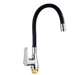 Змішувач для кухні Mixxus SOP4-146 із чорним силіконовим виливом MI6490 Хром