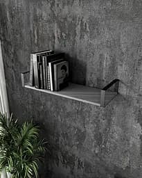 Полка для книг и декора Moreli RX-21 Bl в стиле лофт 600x126x220 мм Черный/Антрацит (mo-rx21-black-antracit)