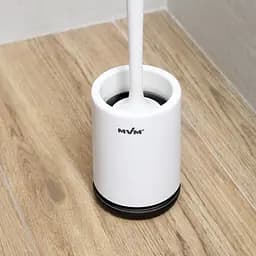 Йоржик для унітазу МВМ My Home підлоговий BP-13, білий з чорним (BP-13 WHITE/BLACK) - мініатюра 7