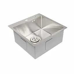 Кухонна мийка Platinum Handmade з нержавіючої сталі 3 мм квадратна 50x50x22 см (000032259) - мініатюра 4