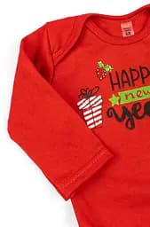 Комплект для немовлят з начосом: боді, штани, шапочка Happy New Year