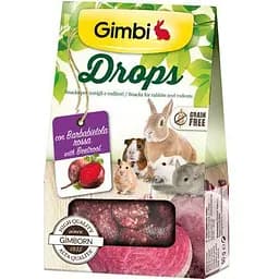 Ласощі GimBi для гризунів, дропси з буряком, 50 г